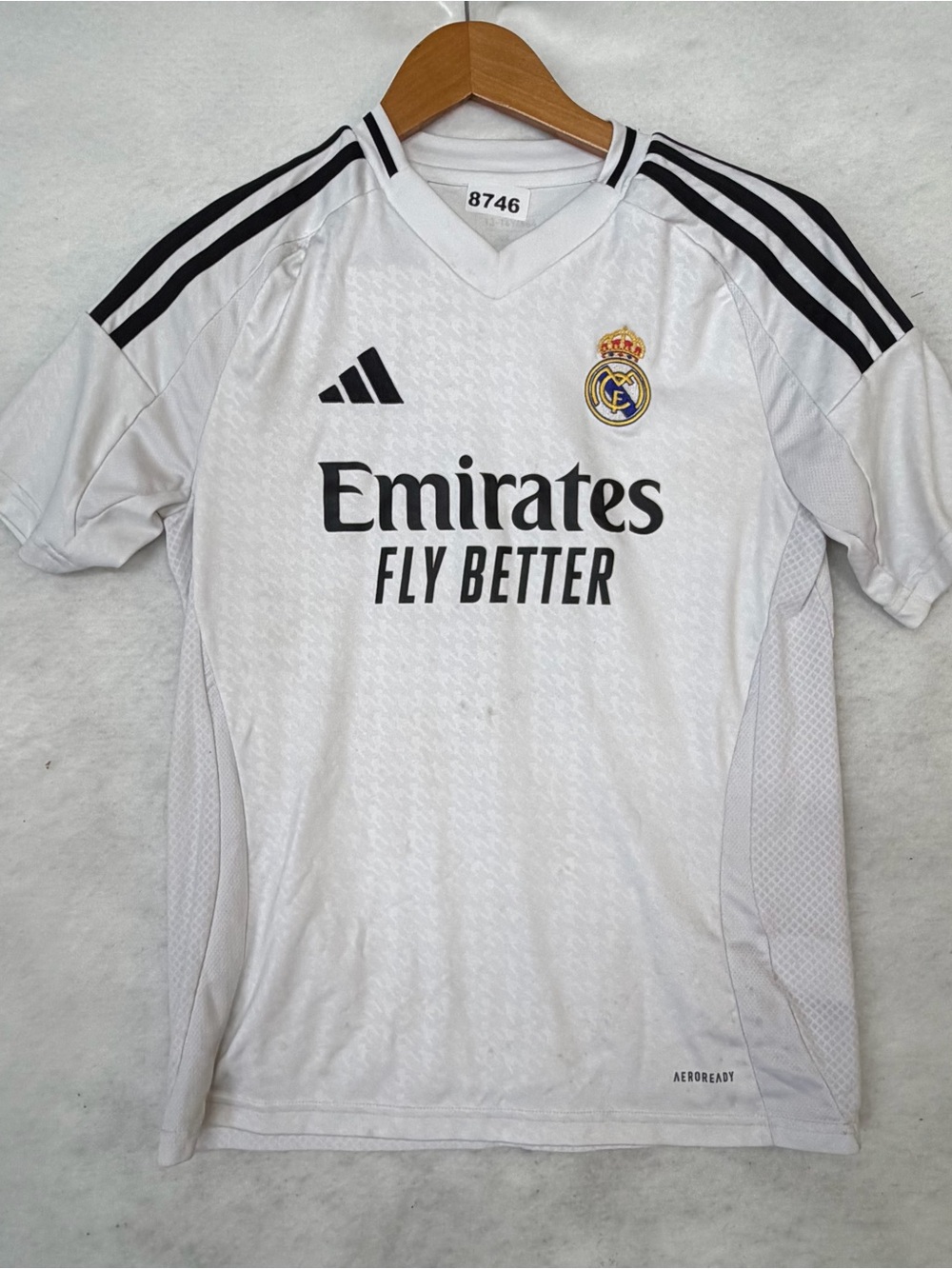 Kylian Mbappe Real Madrid Youth Adidas Soccer Jersey Size 13/14 8746